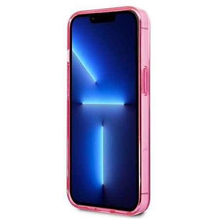 Karl Lagerfeld Gradient Ikonik Karl & Choupette - pouzdro pro iPhone 13 Pro Max (růžové)