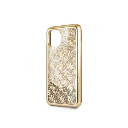 Guess 4G Peony Liquid Glitter - iPhone 11 Pro tok (arany)