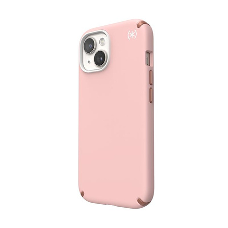 Speck Presidio2 Pro - iPhone 15 Case (Dahlia Pink / Rose Copper / White)