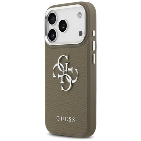 Guess Grained Big 4G Classic Logo - Hülle iPhone 17 Pro (braun)
