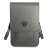 Guess Wallet Saffiano Triangle Logo Phone Bag - Smartphone and Accessory Bag (Grey)
