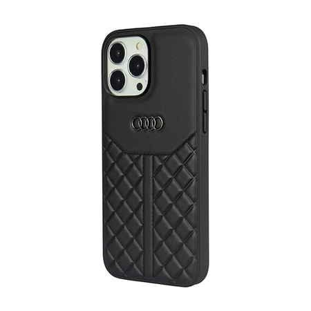 Audi Genuine Leather - Coque pour iPhone 13 Pro Max (Noir)