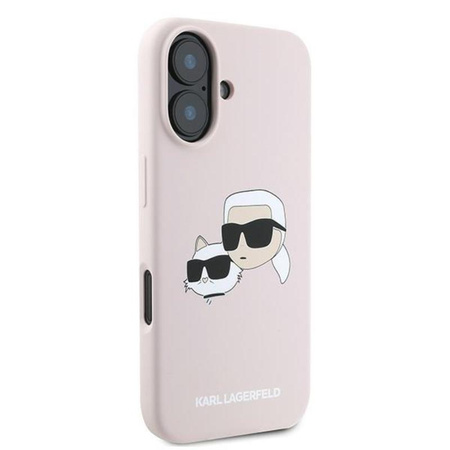 Karl Lagerfeld Silicone Double Heads Print MagSafe - iPhone 16 Plus Case (pink)