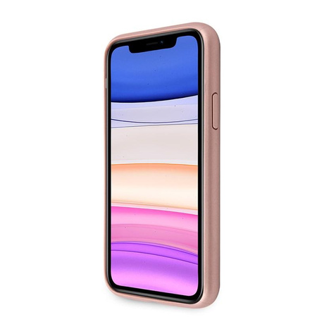 Guess Saffiano 4G Circle Logo - iPhone 11 Case (pink)