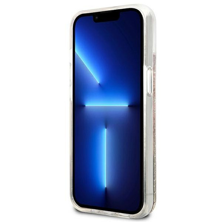 Guess Liquid Glitter Paisley – Cover for iPhone 13 mini (Gold)