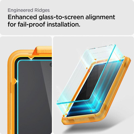 Spigen Alm Glass FC 2er-Pack - Gehärtetes Glas für Google Pixel 7A (Transparent)