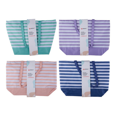 Alpina - Striped Beach Bag 49.3x16x34 cm (Navy / White)