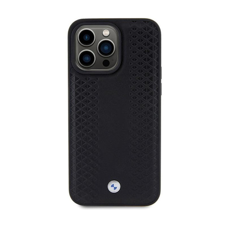 BMW Leather Diamond Pattern - Étui pour iPhone 15 Pro Max (noir)