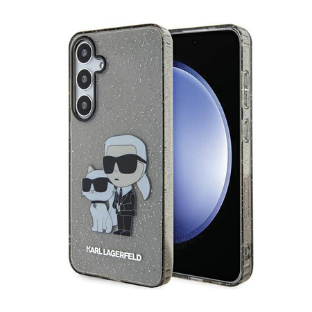 Karl Lagerfeld IML Glitter Karl & Choupette - Samsung Galaxy S24 Case (black)