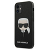 Karl Lagerfeld Saffiano Ikonik Karl`s Head - Coque pour iPhone 12 mini (noir)