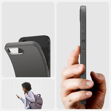 Spigen Liquid Air - Hülle für iPhone 16e (Marmor Grau)