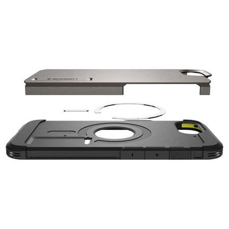 Spigen Tough Armor MagSafe - tok iPhone 16e készülékhez (Gunmetal)