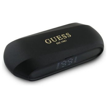 Guess Elongated Metallic Printed Logo - Bluetooth TWS Kopfhörer + Ladecase (Schwarz)