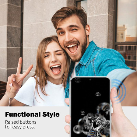 Crong Crystal Slim Cover - Custodia per Samsung Galaxy S20 Ultra (Trasparente)