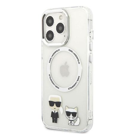 Karl Lagerfeld Karl & Choupette Aluminum MagSafe - iPhone 13 Pro Max Case (Transparent)