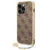 Guess 4G Charms Collection - Case for iPhone 14 Pro (Brown)