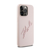 Karl Lagerfeld Silicone Karl Script - Coque iPhone 15 Pro (rose)