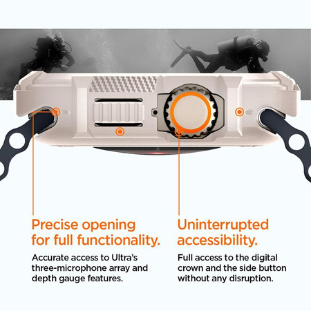 Spigen Rugged Armor - pouzdro pro Apple Watch Ultra 1/2 49 mm (Dune Beige)