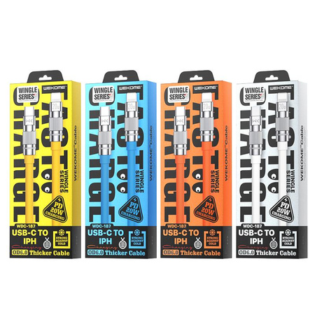 WEKOME WDC-187 Wingle Serie - USB-C zu Lightning Schnelllade PD 20W Anschlusskabel 1.2m (Weiß)