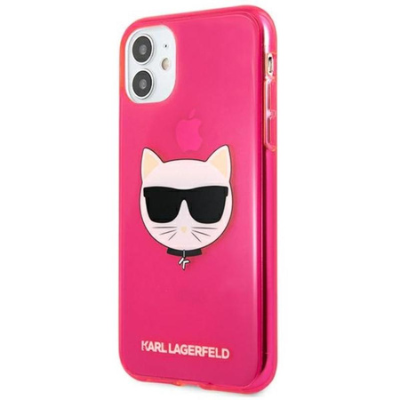 Karl Lagerfeld Choupette Head - iPhone 11 tok (rózsaszín)