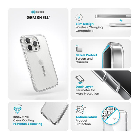 Kryt Speck Gemshell pro iPhone 16 Pro (průhledný)