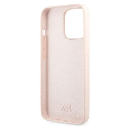 Karl Lagerfeld Silikon Karl & Choupette - Hülle für iPhone 13 Pro (Pink)