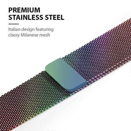 Crong Milano Steel - Edelstahlarmband für Apple Watch 38/40/41 mm (schillernd)