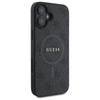 Guess 4G Ring Classic Logo MagSafe - Étui pour iPhone 16 (noir)