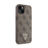 Guess Crossbody 4G fém logóval - iPhone 14 tok (barna)