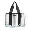 Case-Mate Large Travel Tote Bag - Waterproof shoulder bag with phone case (Silver Chrome)