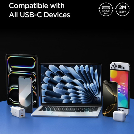 Spigen EB10020CC Essential - USB-C to USB-C PD Cable 100W 2m (Black)