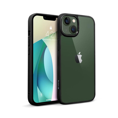 Průhledný kryt Crong - pouzdro pro iPhone 13 (černé)