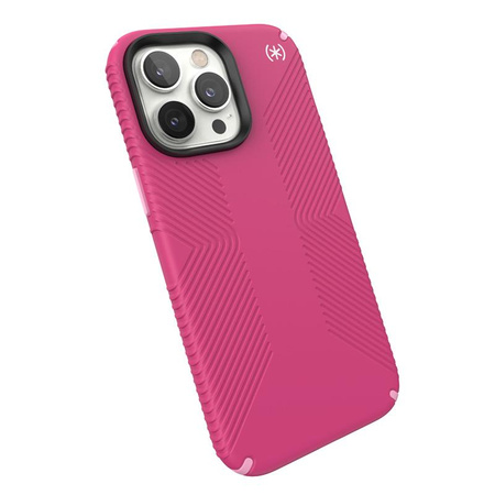 Speck Presidio2 Grip MagSafe - Rutschfestes Gehäuse für iPhone 14 Pro Max (Digitalpink / Blossompink / Weiß)