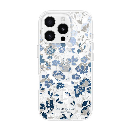 Kate Spade New York Protective Gems MagSafe - iPhone 16 Pro Case (Flowerbed Blue)