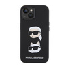 Karl Lagerfeld Silicone Karl & Choupette Heads - iPhone 15 Plus Tasche (schwarz)