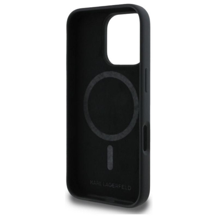 Karl Lagerfeld Silicone Karl Head Print MagSafe - iPhone 16 Pro Case (noir)