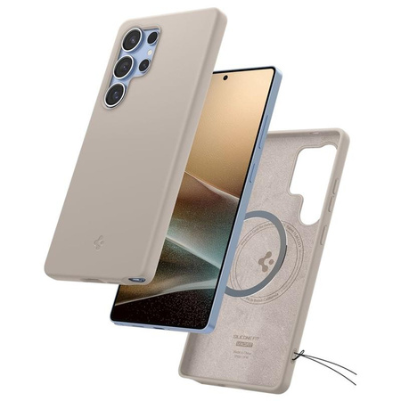 Spigen Silicone Fit MagSafe - tok Samsung Galaxy S25 Ultra (természetes titán)
