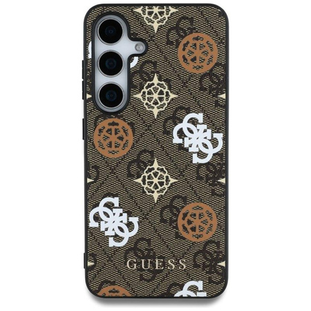 Guess 4G Printed Coloured Peony Pattern MagSafe - pouzdro pro Samsung Galaxy S25 (hnědé)
