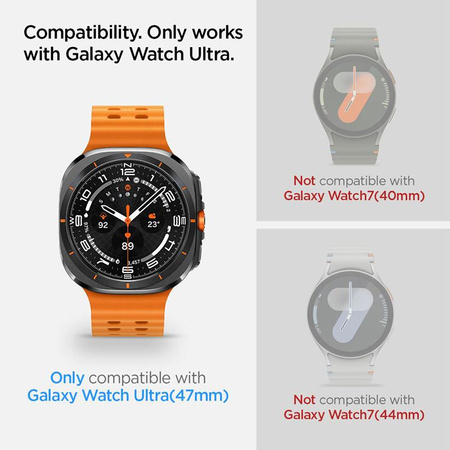 Spigen GLAS.TR EZ FIT 2-Pack - Tvrzené sklo na Samsung Galaxy Watch Ultra 47 mm (2025/2024) (2 kusy)