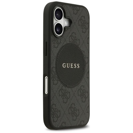 ETUI DO IPHONE 17 do MAGSAFE GUESS ORYGINALNE CZARNE SKÓRZANE MODNE CASE