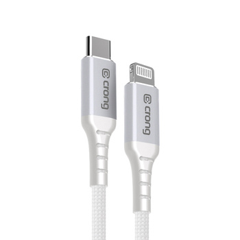 Crong Armor Link - USB-C kabel Lightning Fast Charging MFi 150 cm (bílý)