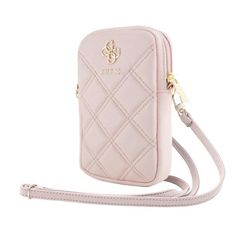 Guess Zip Quilted 4G - Phone Bag (pink)