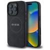 Guess Saffiano Peony Classic Logo MagSafe - Etui iPhone 16 Pro (czarny)