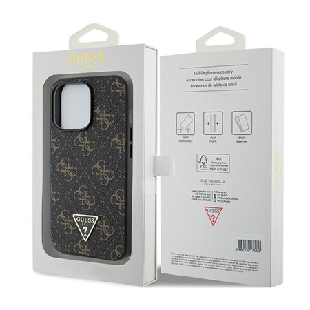 Guess 4G Triangle Metal Logo - iPhone 14 Pro Max Case (black)