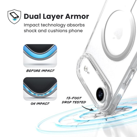 Speck Presidio Perfect Clear MagSafe - iPhone Air Case (Clear / Silver)
