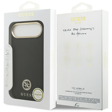 ETUI DO IPHONE AIR do MAGSAFE GUESS ORYGINALNE CZARNE ELEGANCKIE MODNE