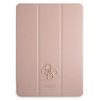 Guess Saffiano 4G Big Metal Logo - iPad Pro 11" 2021 Tasche (rosa)