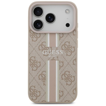 Guess 4G Printed Stripes MagSafe - Hülle iPhone 17 Pro (rosa)