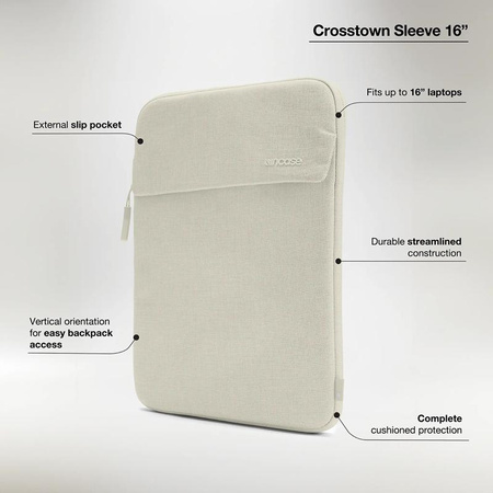 POKROWIEC DO MACBOOK PRO 16 2021-2024 INCASE CROSSTOWN BEŻOWE ETUI