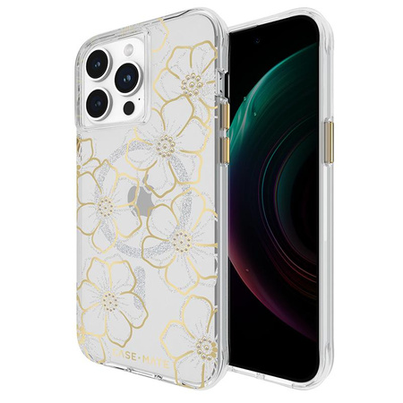 Pouzdro Case-Mate Floral Gems MagSafe - iPhone 15 Pro Max (zlaté)